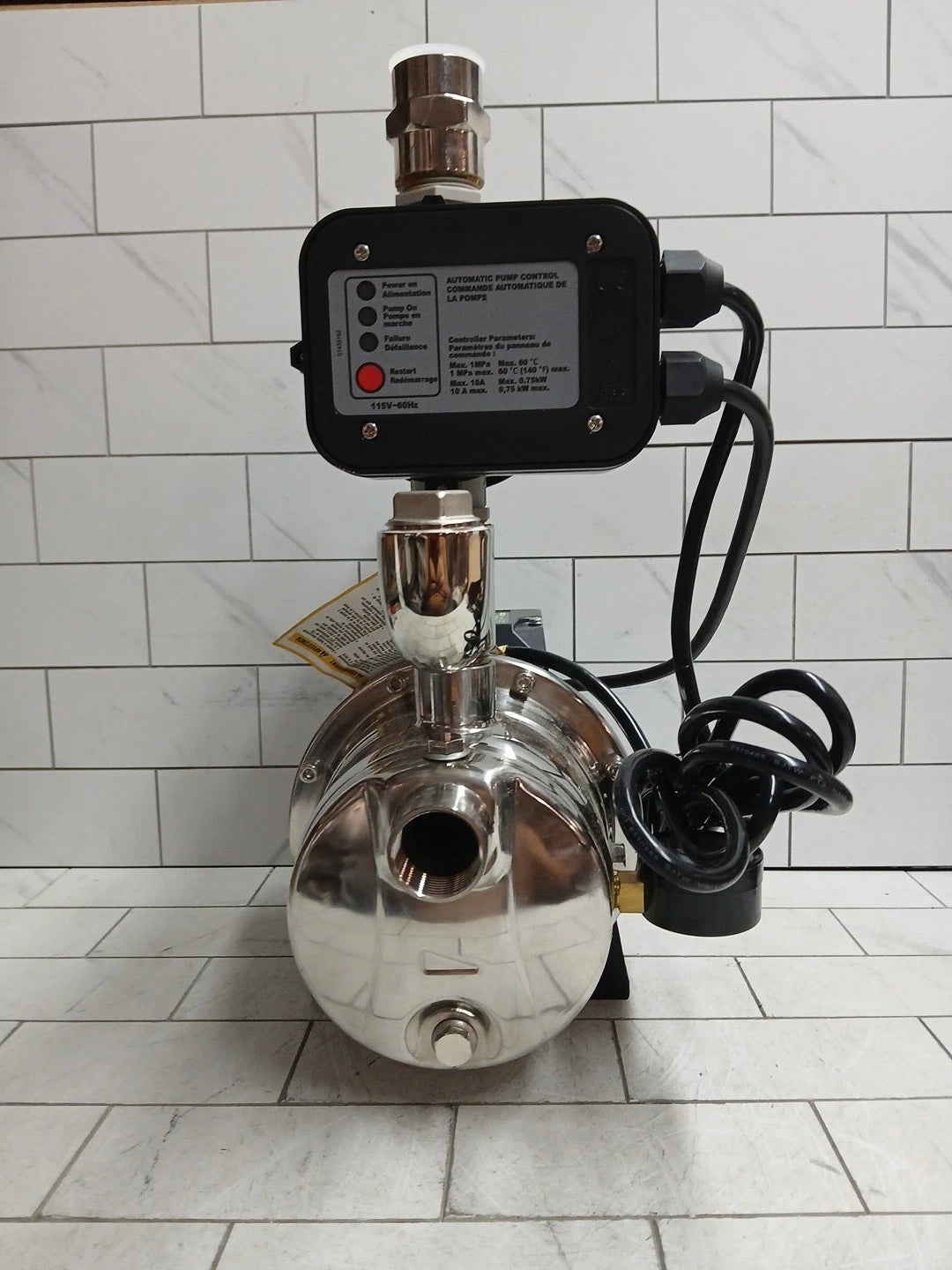 K2 Pumps Automatic Booster Pump 3/4 Hp Lead Free Stainless Steel 115V Open Box
