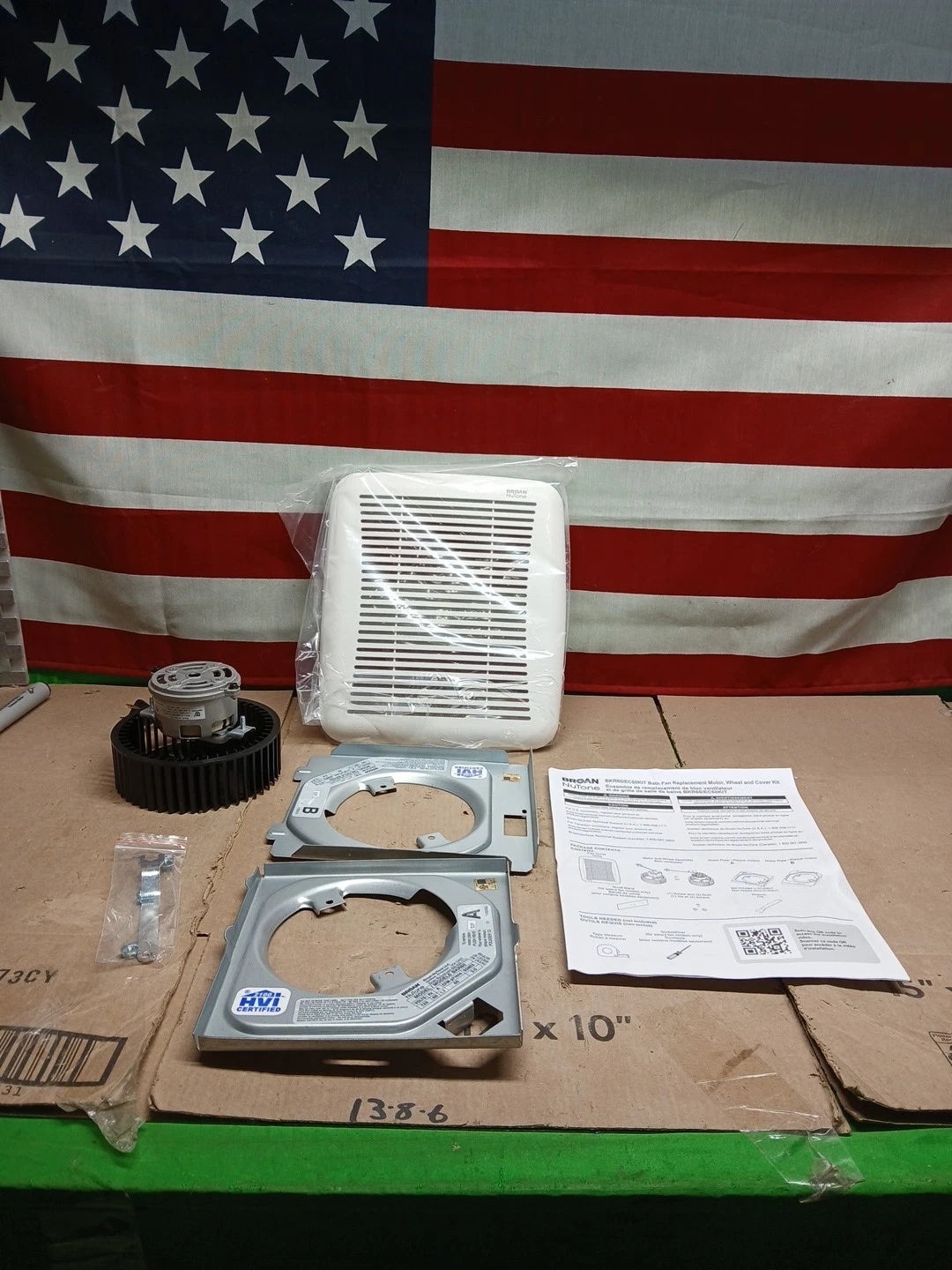 Broan-NuTone BKR60 QuicKit Bath Fan Motor w/ Grille Upgrade Kit 60 CFM 2.5