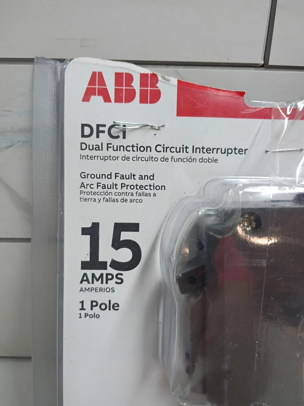 (2 Pack)ABB 15 Amp Dual Function DFCI Circuit Breaker 15A THQL1115DFA (Open box)