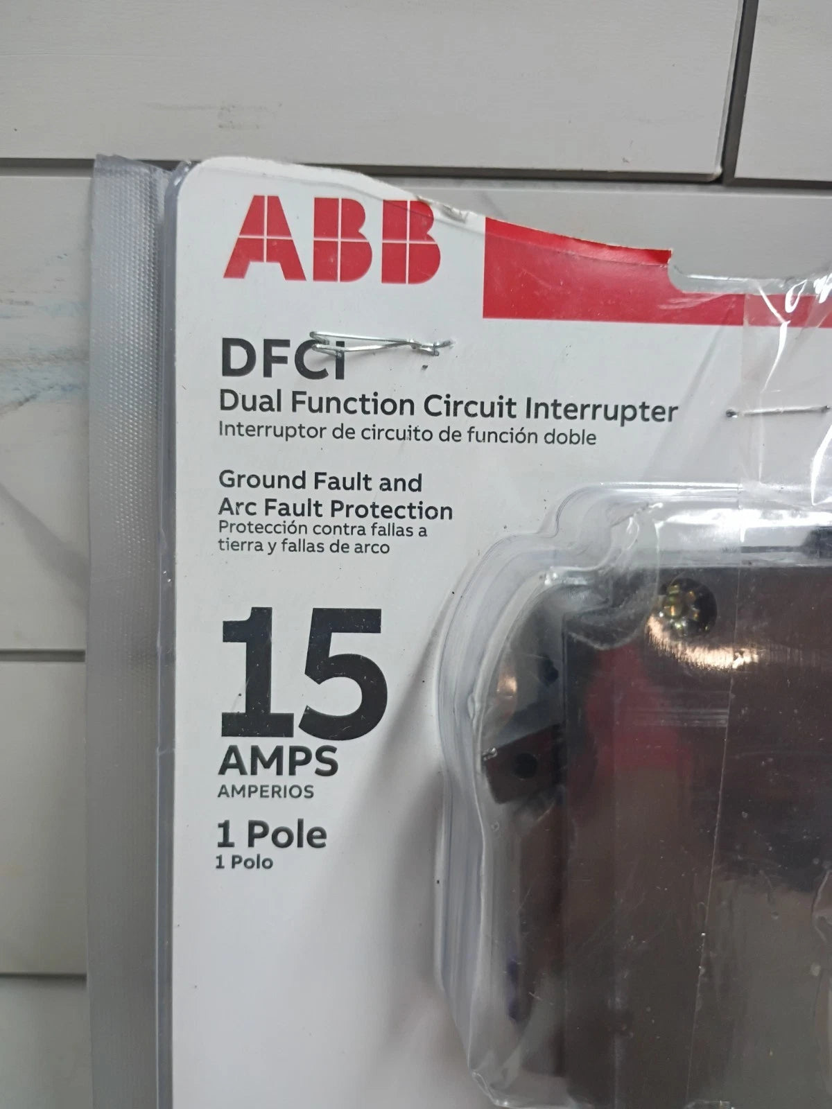(2 Pack)ABB 15 Amp Dual Function DFCI Circuit Breaker 15A THQL1115DFA (Open box)
