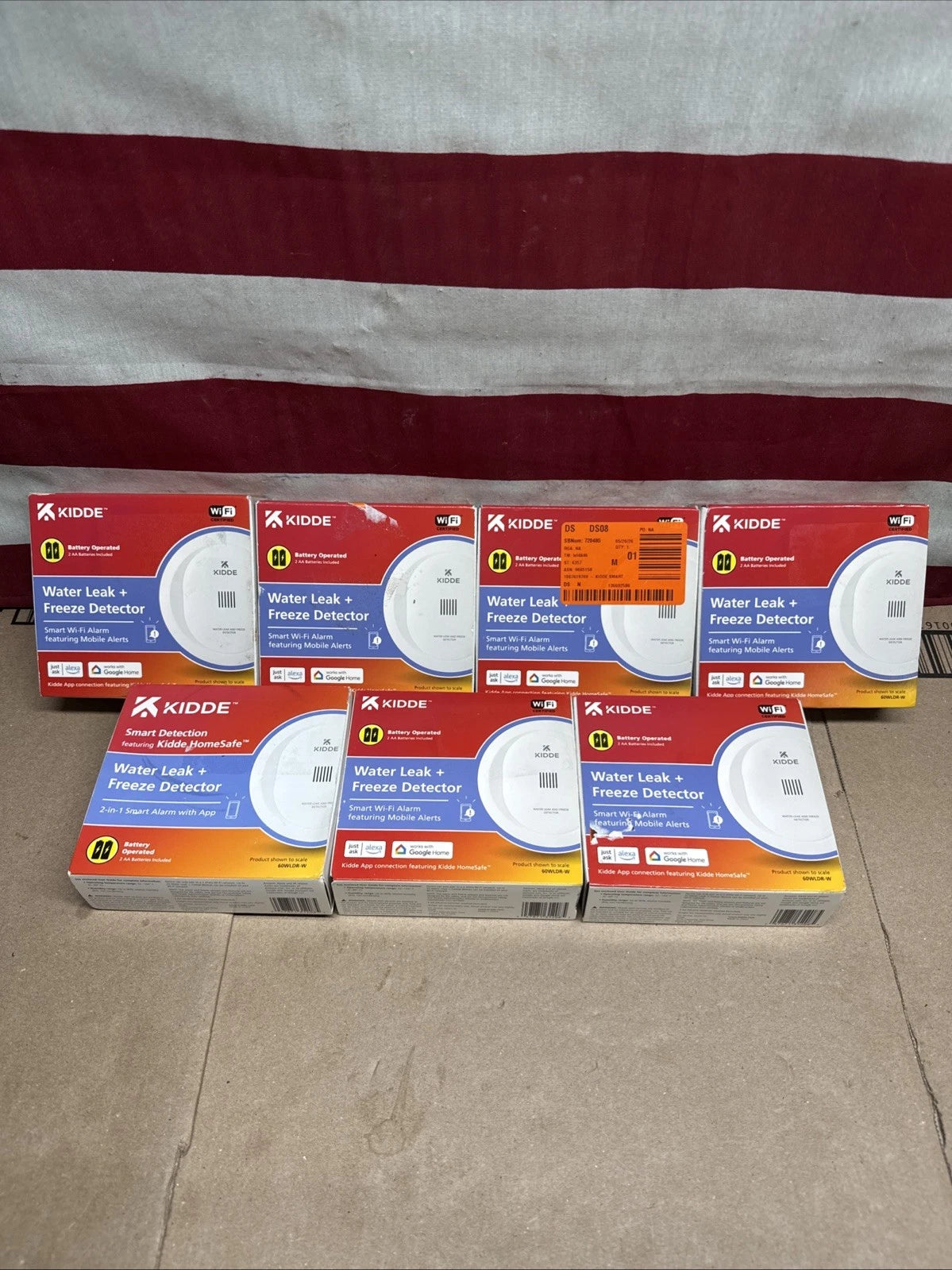 7PK New Kidde Smart Water Leak and Freeze Detector WiFi Alexa Google 60WLDR-W