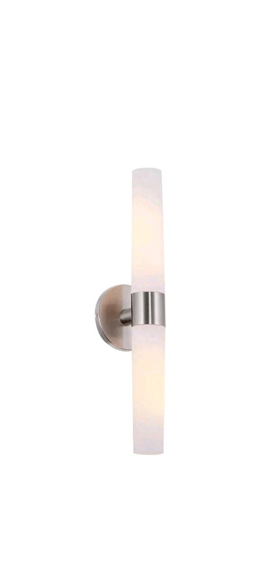Kira Home Duo 21" Modern Wall Sconce with Frosted Opal Glass Shades for Bathr OB