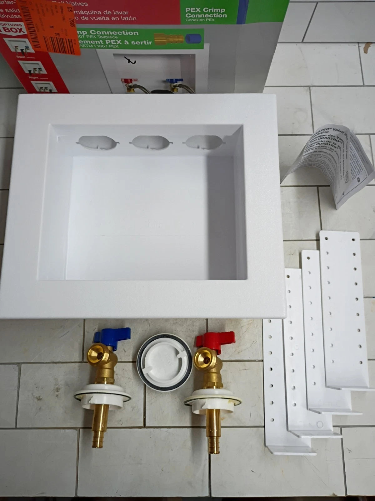 Oatey 38528 Quadtro 1/2 in. x 1/2 in. Washing Machine Outlet Box Open Box