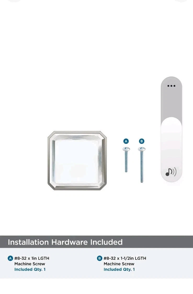 (1) Glacio Clear Satin Nickel Cabinet Knob BP36975CG10 Drawer OB New