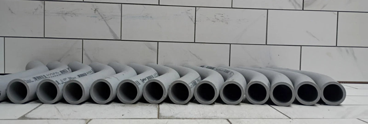 Carlon UA7AF 1 inch PVC Schedule 40 Conduit Elbow Gray 45 Degree Bend Angle