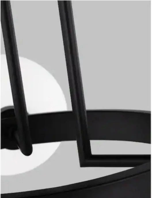 Visual Comfort Clybourn 3-Light Midnight Black Semi-Flush Mount 7761603-112 OB