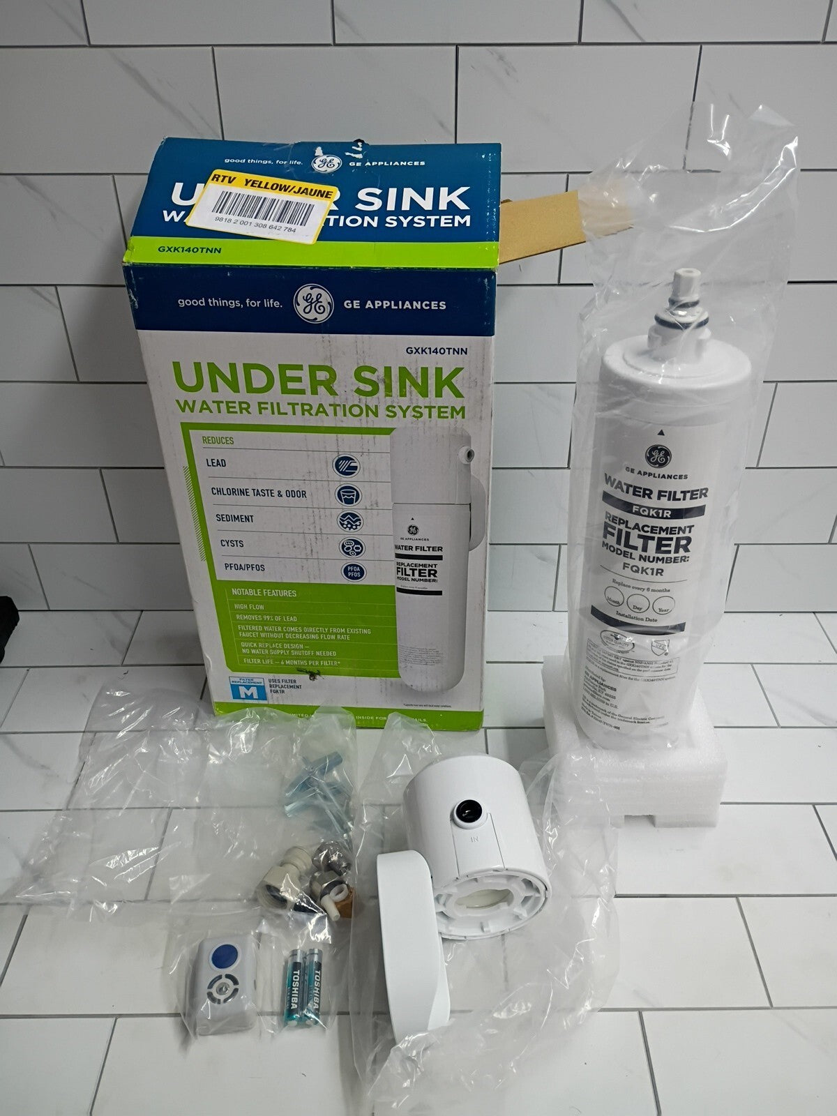 GE Under Sink Single Stage High Flow Water Filtration System GXK140TNN