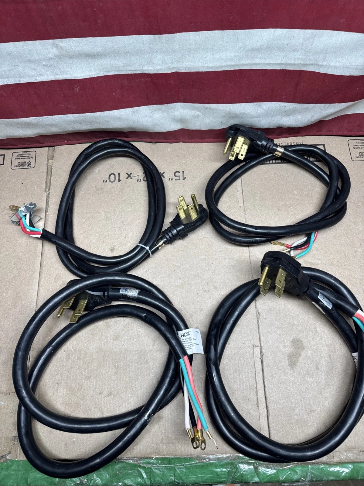 4- Pack HDX 6 ft. 50 Amp 4-Prong Range 6 Gauge Power Cord 575052