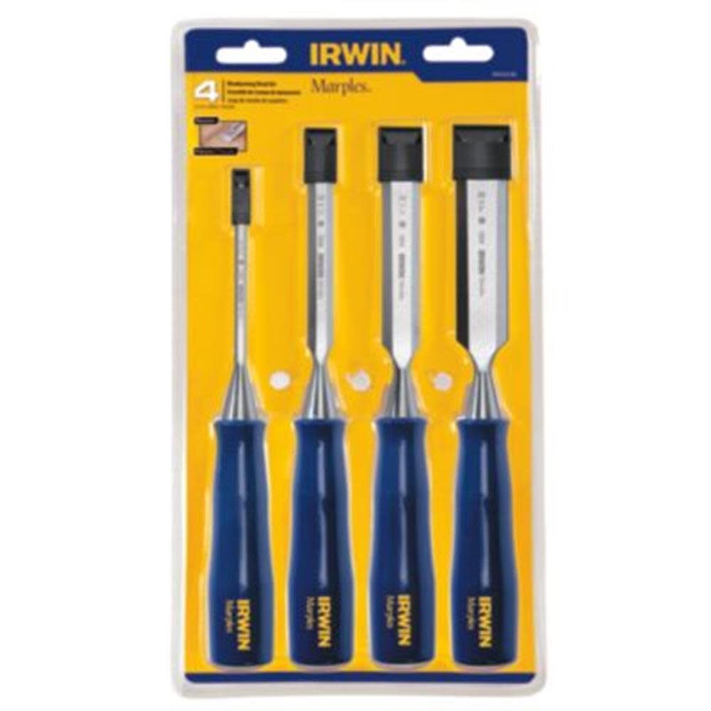 Irwin 4pc Blue Chip Beveled Edge Chisel Set