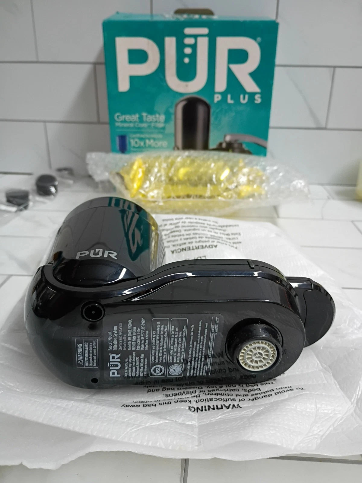 PUR PLUS Faucet Mount Filtration System Black FM2100B- BRAND NEW Open Box