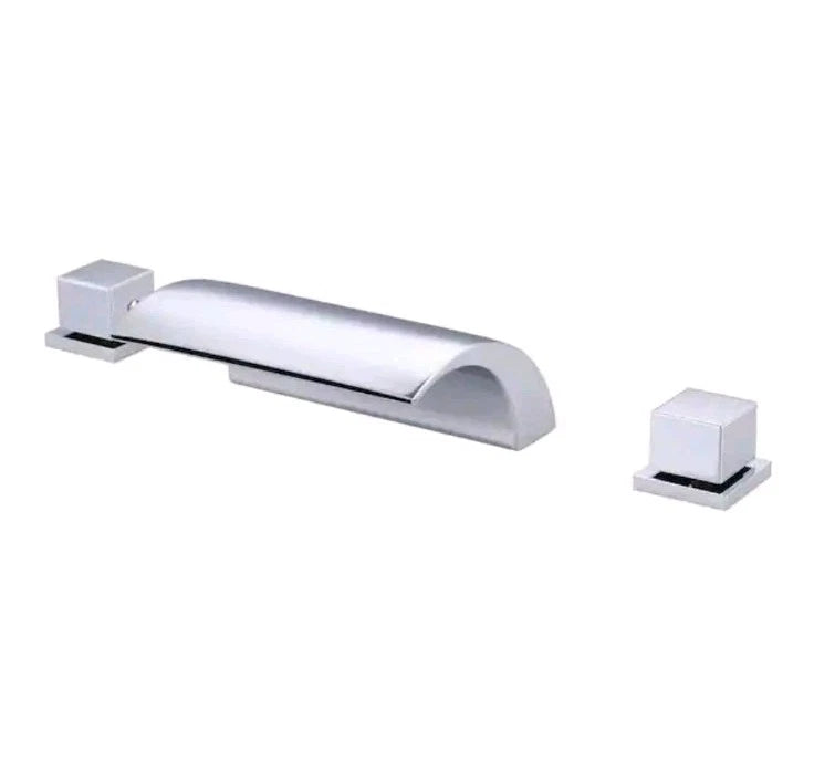 Aleasha Double-Handle Roman Tub Faucet in Chrome