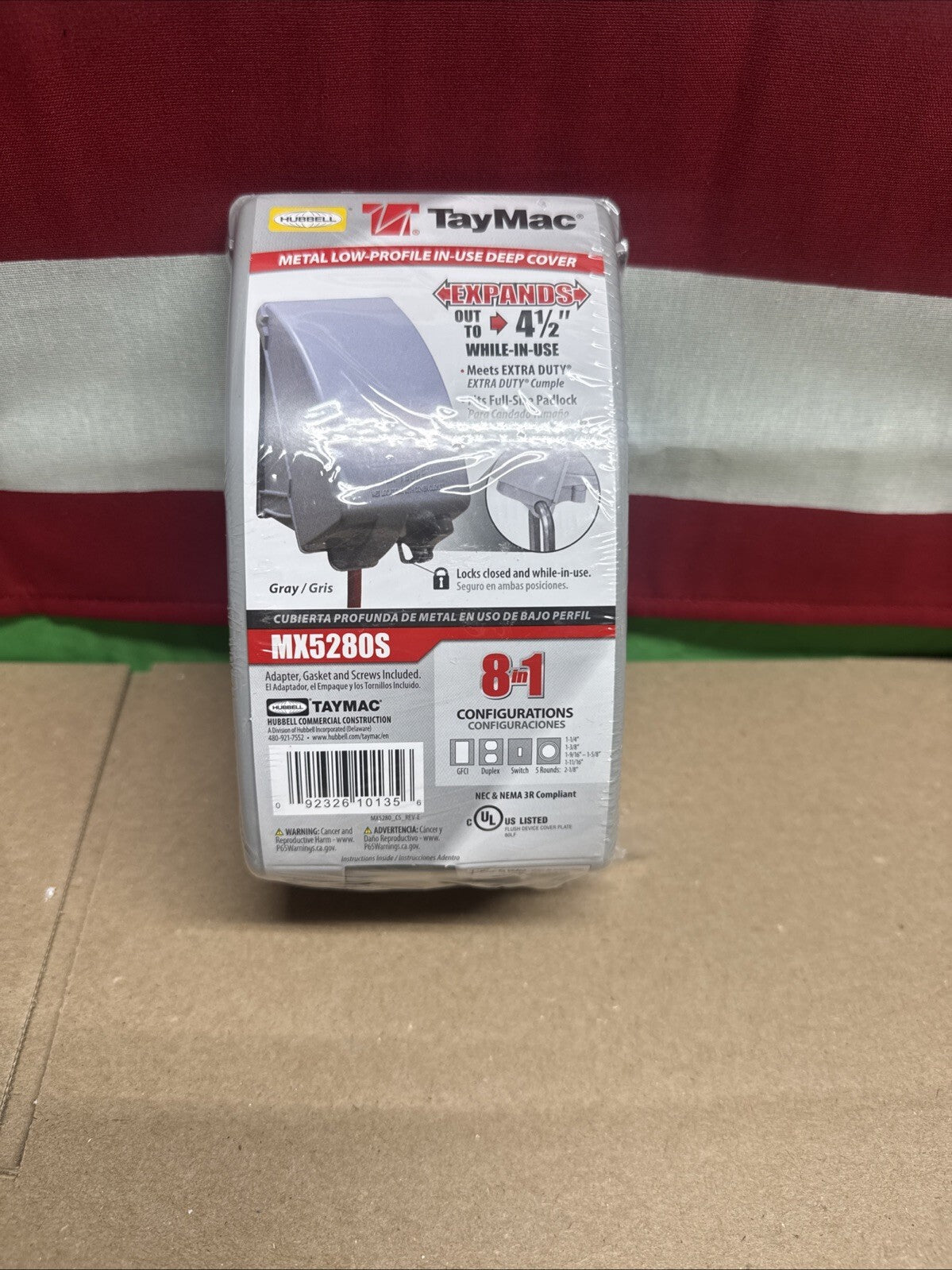 TayMac MX5280S Weatherproof Metallic Low Profile While-In-Use.
