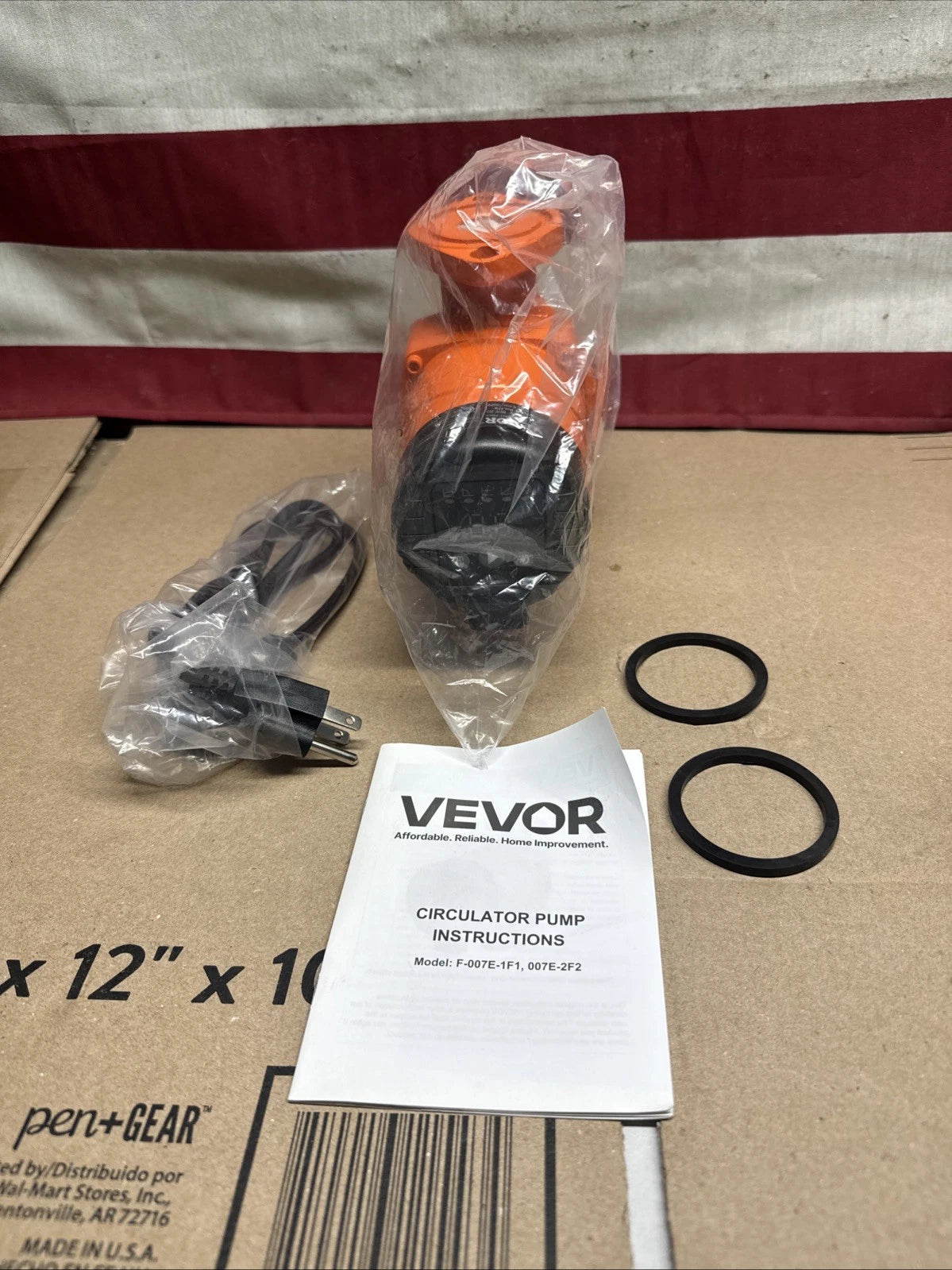VEVOR 007E-2F2 High Efficiency Circulation Pump 110V 42W EMC Circulator Pump