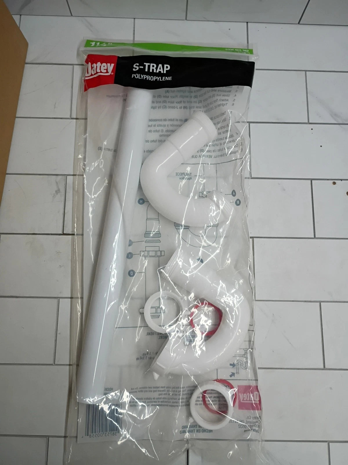 10pk Oatey HDC9719BG 1-1/4 in. White Plastic Sink Drain S-Trap New