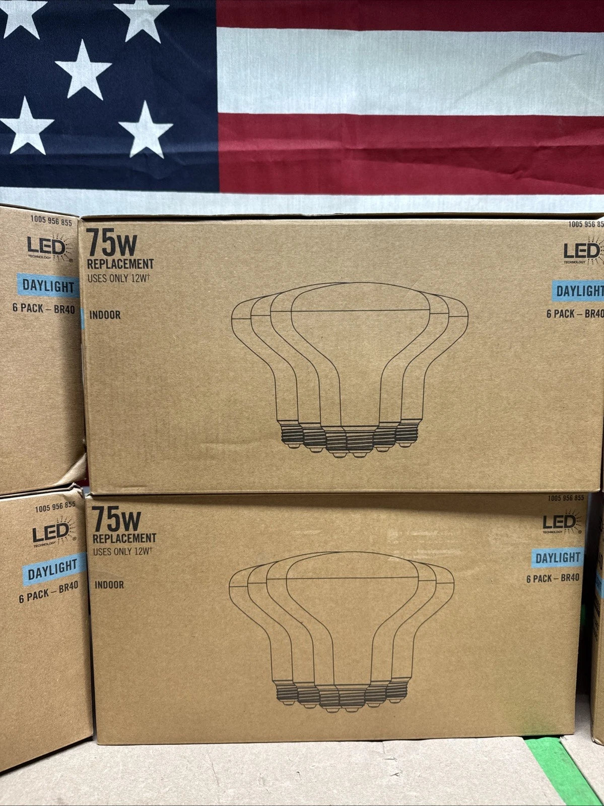 36-PACK Ecosmart 75-W BR40 Dimmable LED Light Bulb 5000K Daylight