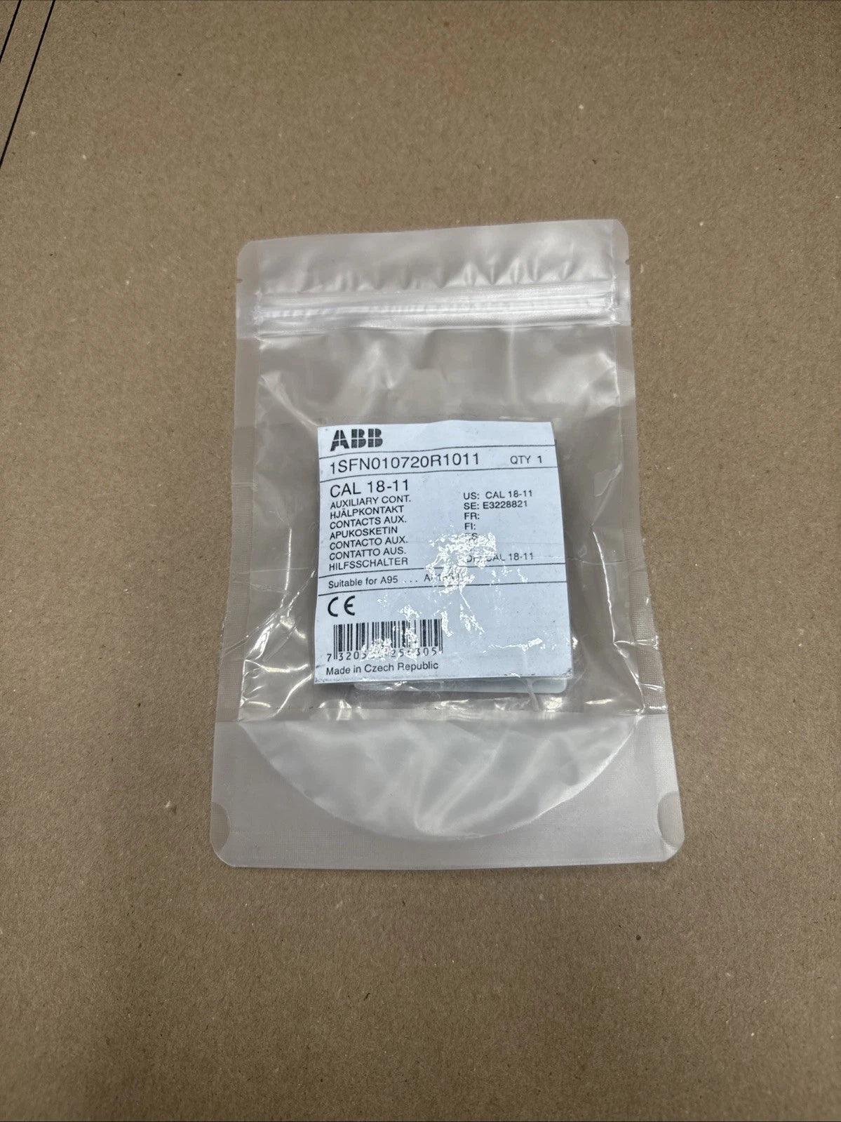 ABB CAL 18-11 AUXILIARY CONTACT BLOCK 1SFN010720R1011