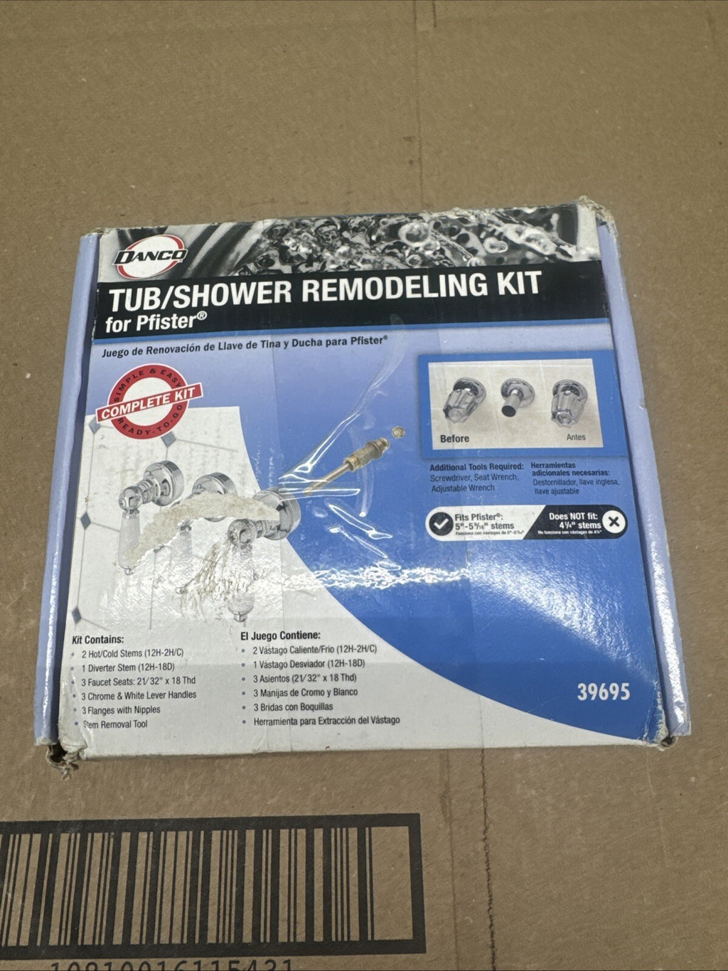 Danco Tub/Shower Remodeling Kit for Pfister - Porcelain Lever 39695