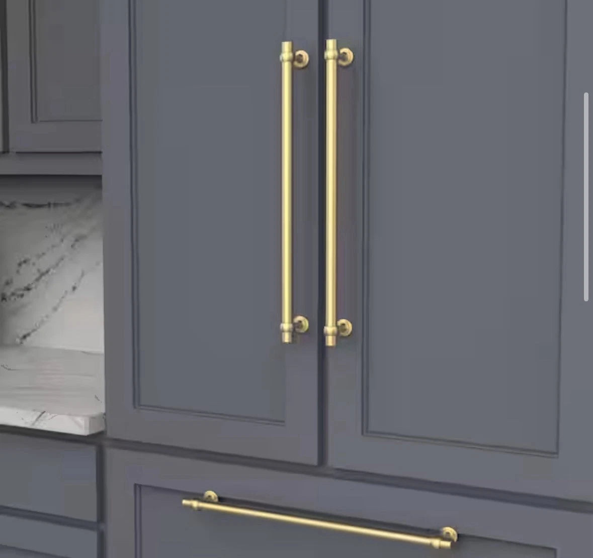 BELWITH-KEELER OstiaCollection Appliance Pull 18Inch center To CenterGoldenBrass