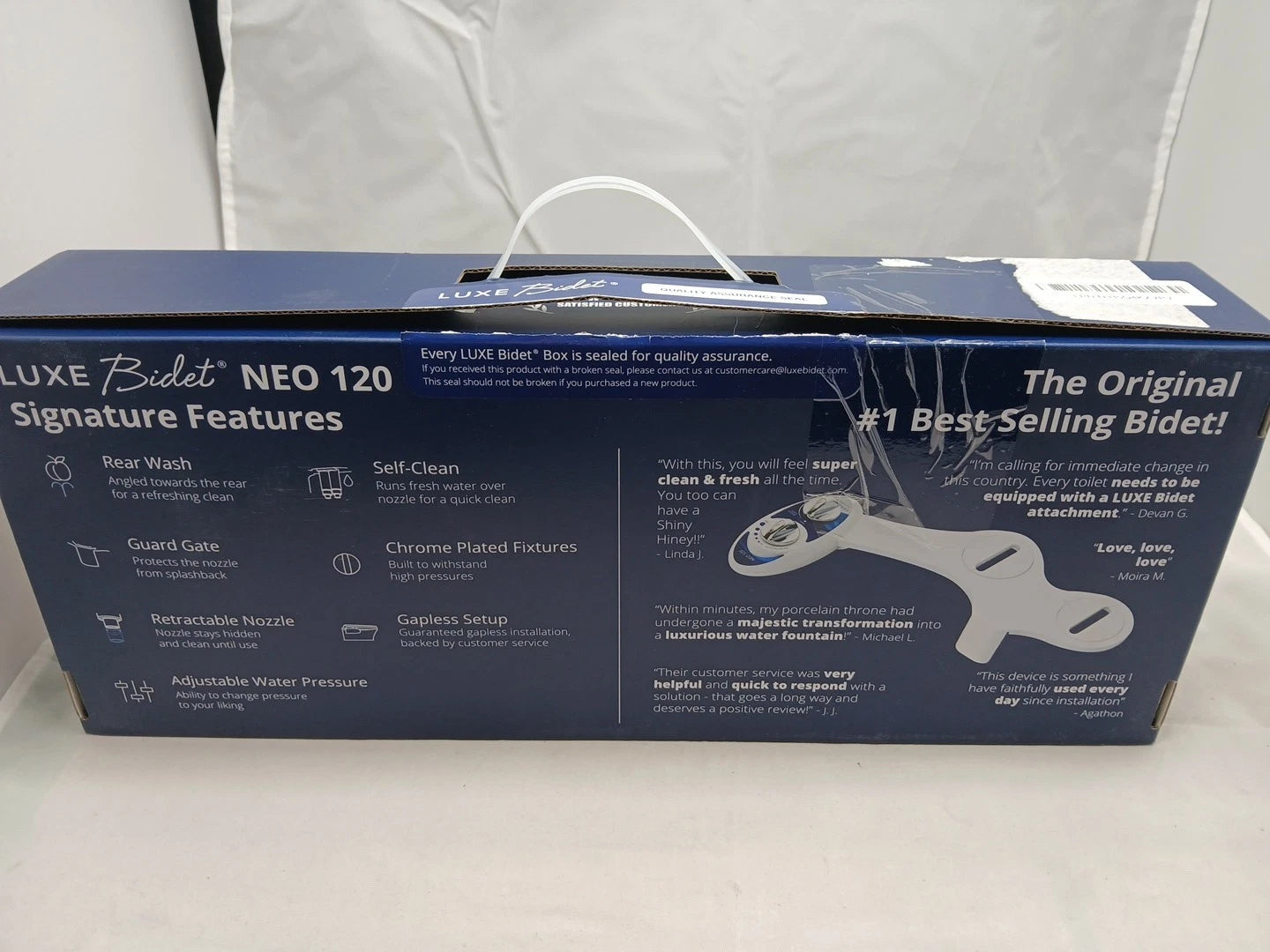 Luxe Bidet Neo 120 Self Cleaning Nozzle Fresh Water Non Electric OB