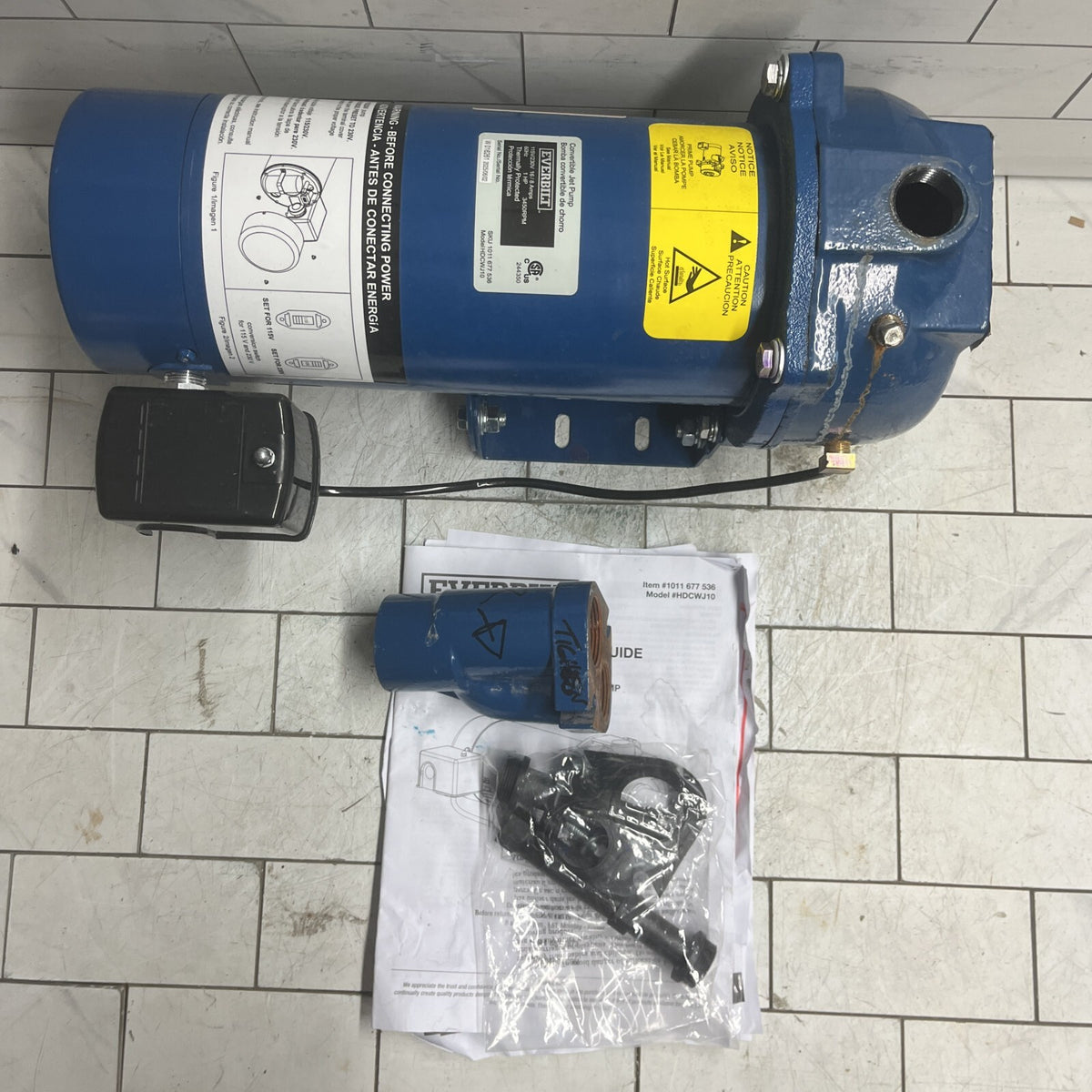 Everbilt HDCWJ10, 1 HP 115/230 Volt Professional Convertible Jet Pump PARTS ONLY