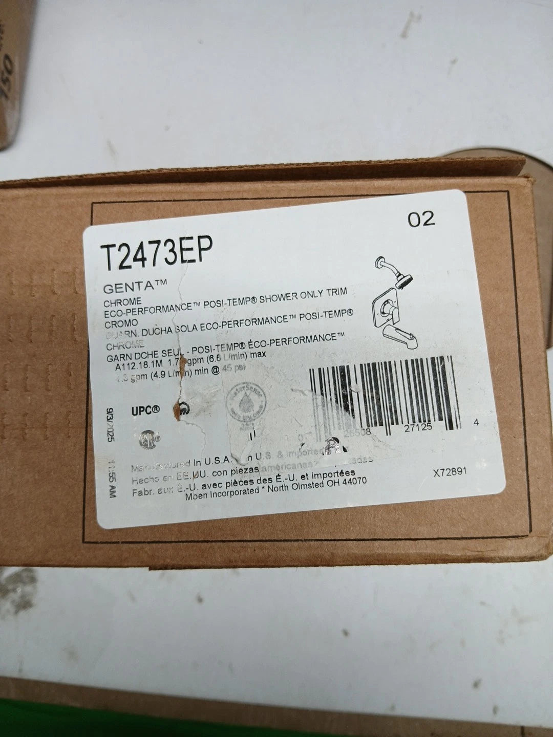 Moen T2473EP Genta LX Tub and Shower Trim Package - Less Valve - Chrome