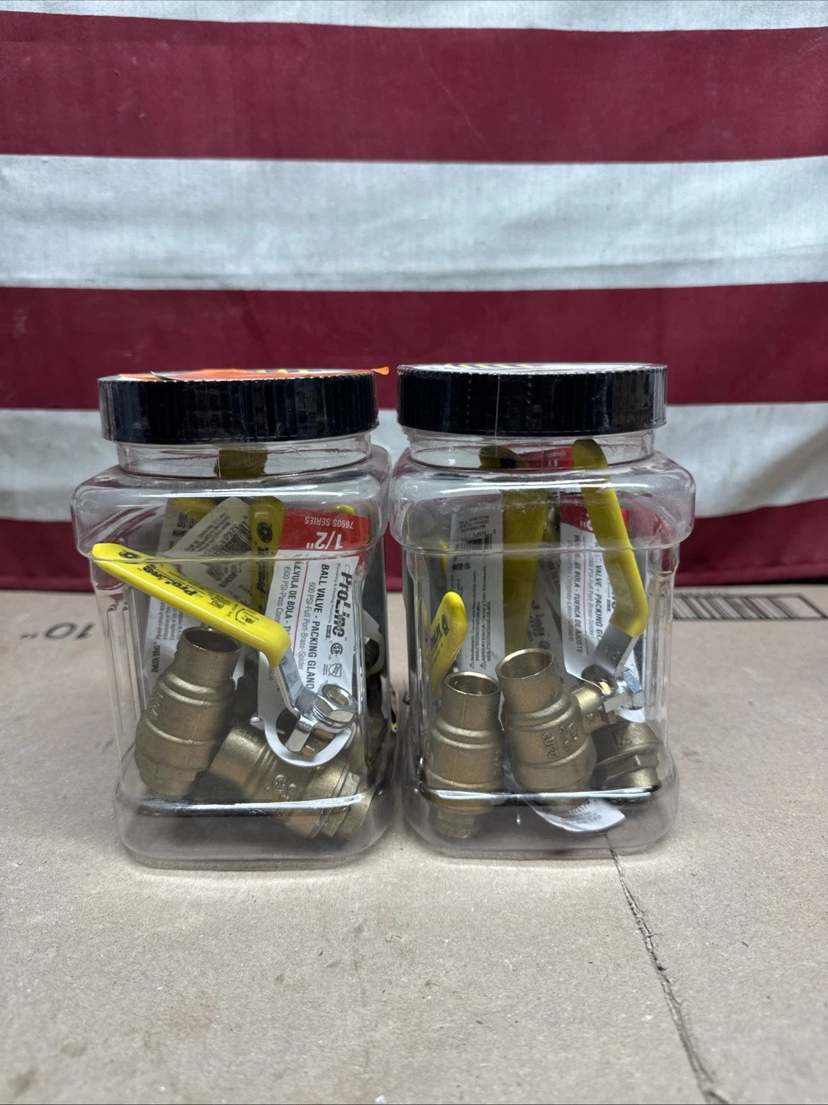 (2) NEW, Sealed ProLine 1/2" Brass SWT Full Port Ball Valve, 5-pack, 107-853J5