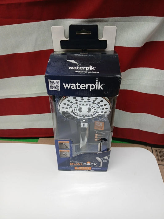 Waterpik 8-Spray Wall Mount Magnet Multi Height Handheld Shower Head 1.8 GPM