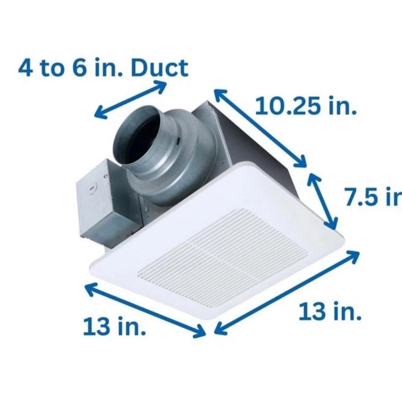 Panasonic FV-0511VQ1 WhisperCeiling DC Pick-A-Flow Ceiling Exhaust Fan Open Box