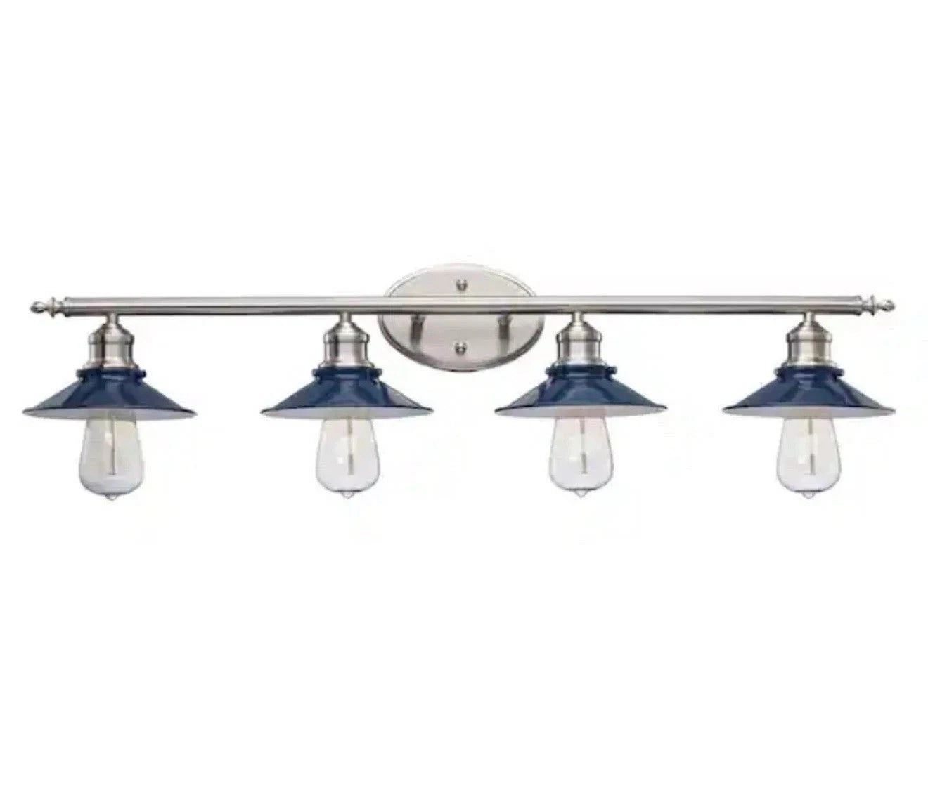 Hampton Bay 20514 CB-BN Glenhurst Cobalt/Brushed Nickel Farmhouse Vanity Light