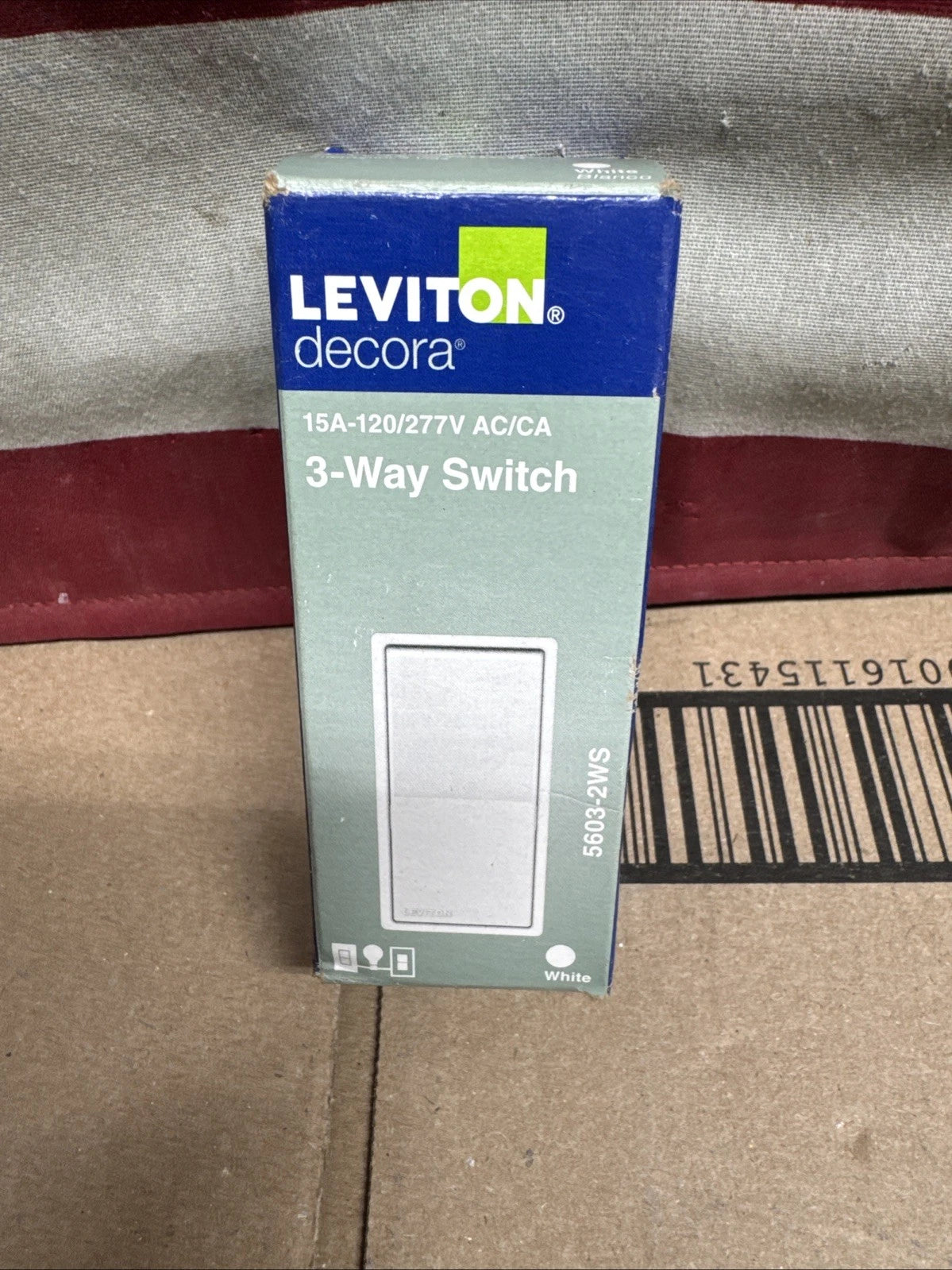 11 Pack Leviton 5603-2WS Decora 3 Way Switch 15 Amp 120/277V White