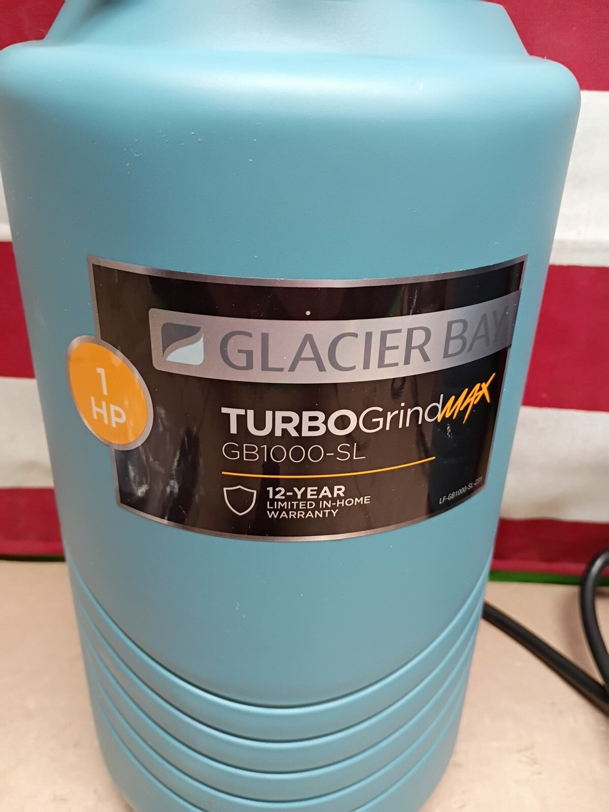 Glacier Bay 1HP  GB1000-SL TurboGrindMax Garbage Disposal