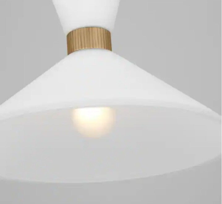 Belcarra Medium 15 in. W x 10.125 in. H 1-Light Satin Brass Statement Pendant OB