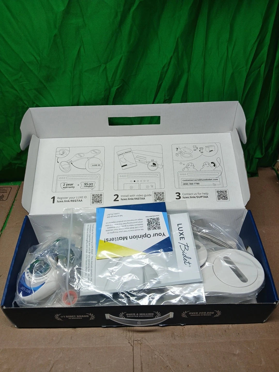 Luxe Bidet Neo 120 Self Cleaning Nozzle Fresh Water Non Electric New-Openbox.
