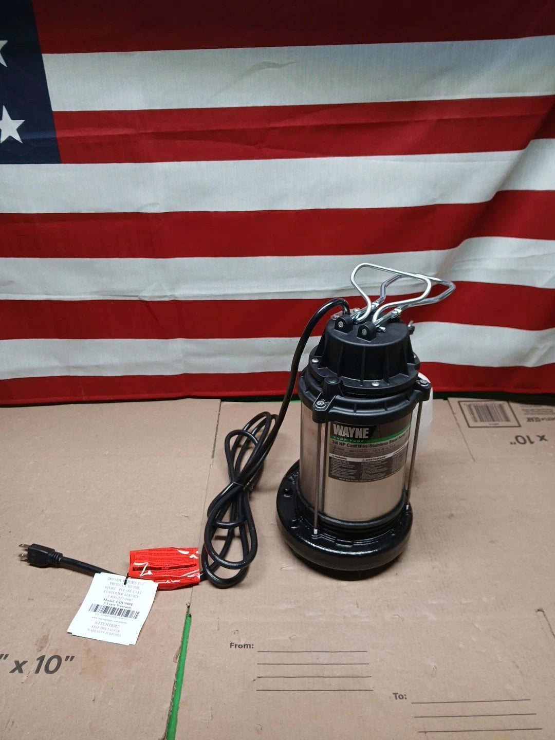 Wayne 58321-WYN3 CDU980E 3/4 HP Cast Iron and Stainless Steel Sump Pump..