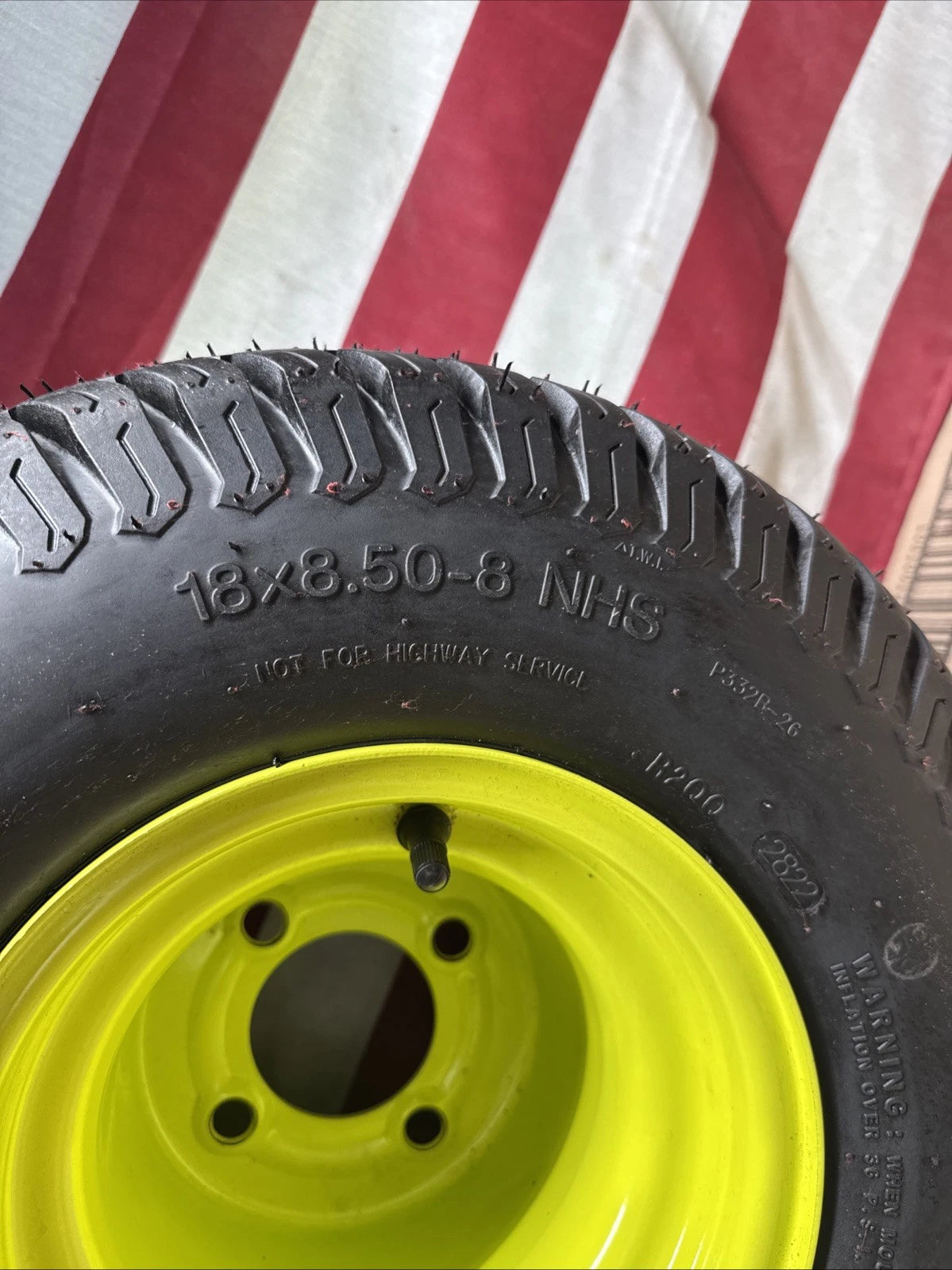 Rear Wheel And Tire For Ryobi Z54Li 80V Zero Turn Lawn Mower