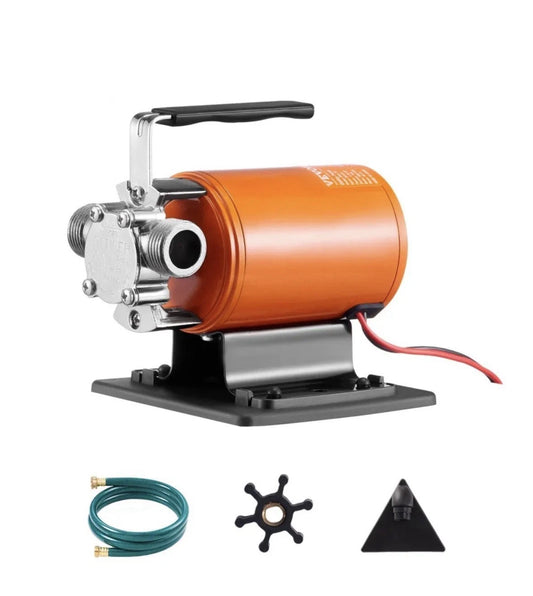 VEVOR Water Transfer Pump, 12V DC 360 GPH 1/10HP, Portable Electric Utility Pump