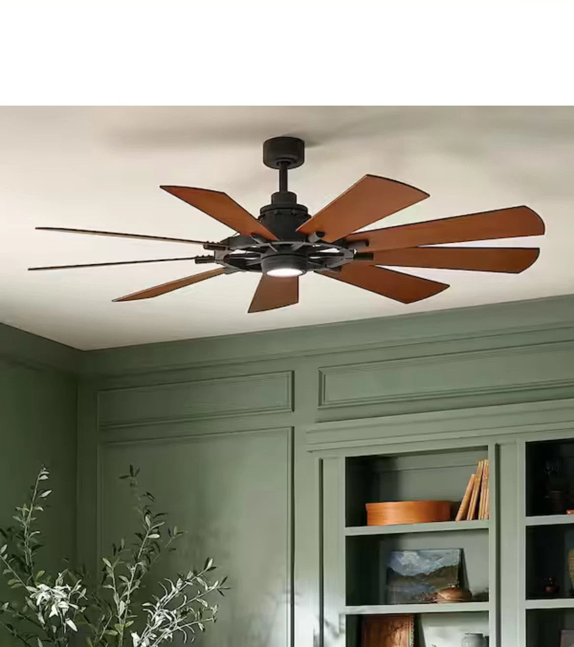 Kichler Gentry 300265WZC 65" 9 Blade Indoor/Outdoor Ceiling Fan - Weathered Zinc