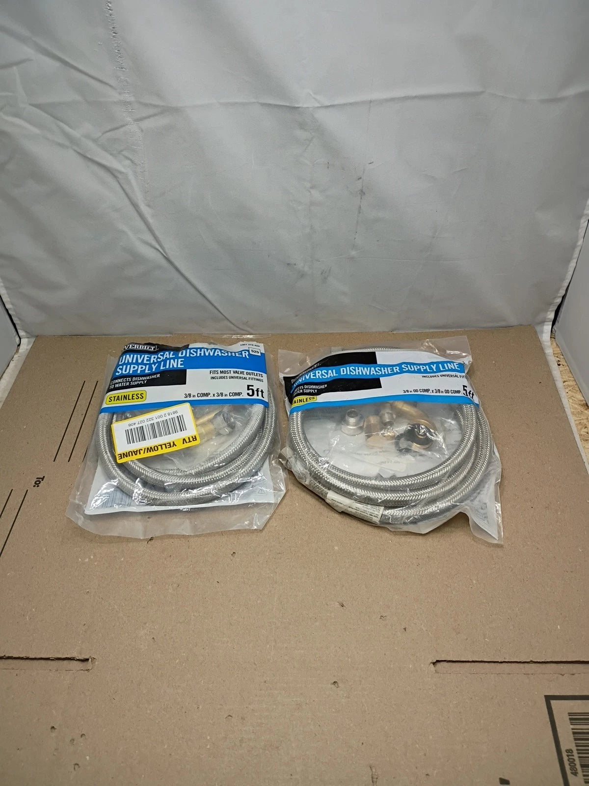 2-Pack Everbilt 5 ft. Universal Stainless Steel Dishwasher Connector