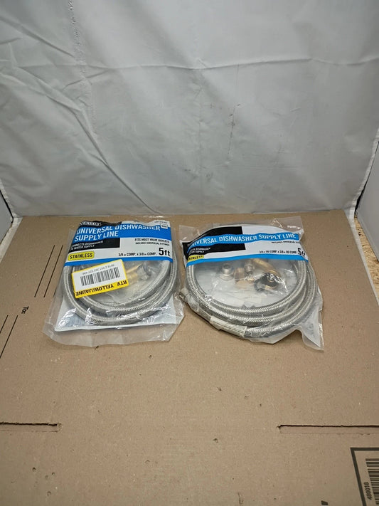 2-Pack Everbilt 5 ft. Universal Stainless Steel Dishwasher Connector