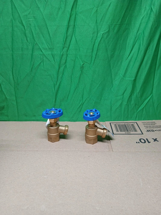2pck Everbilt 3/4 in. Brass Bent Nose Garden Valve NEW OPEN BOX