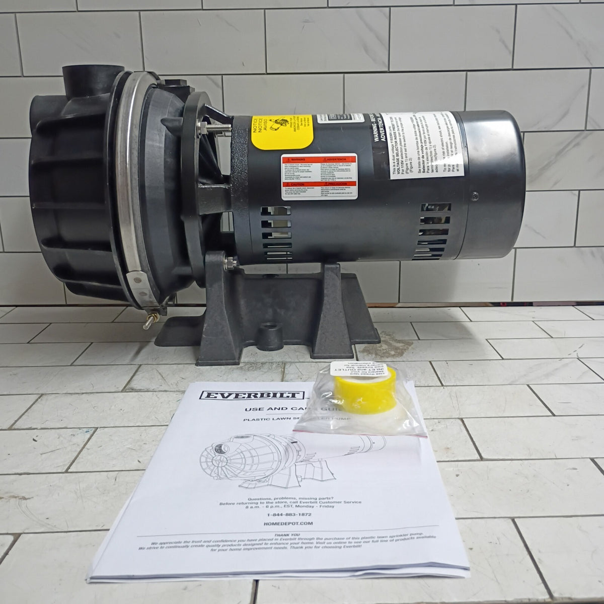 Everbilt HDLS15P Lawn Irrigation Pump Plastic 1-1/2HP, 115/230 Volt NEW OPEN BOX