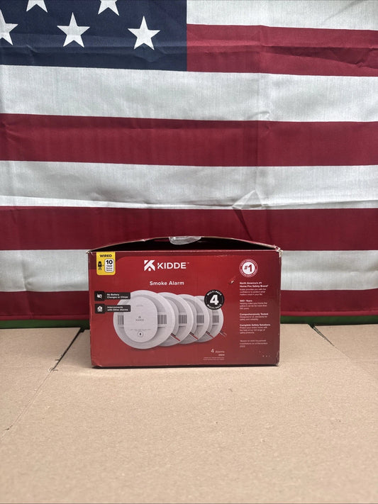 Kidde Smoke Alarm Model 20SA10 Hard Wired Detector 10 Year battery 4 Pack
