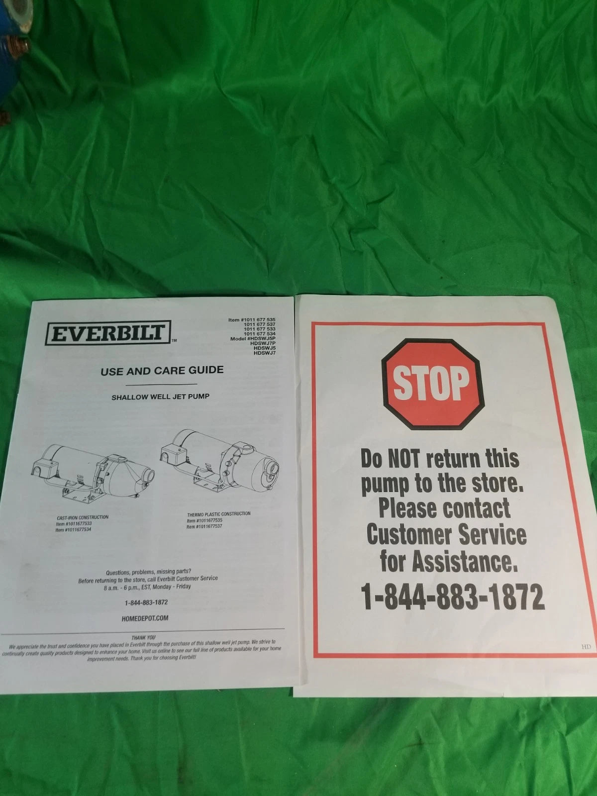 Everbilt 3/4 HP Cast Iron Shallow Well Jet Pump HDSWJ7 as is, *For Parts***