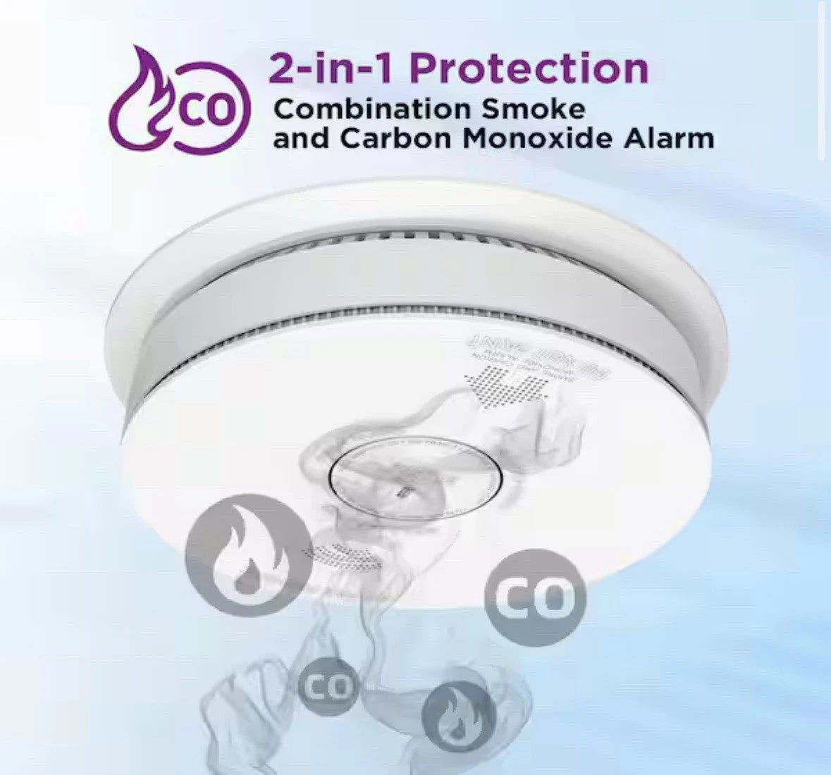 Innolink Smoke and CO Detectors with Voice Alert Battery Powered Sensor (2-Pack)