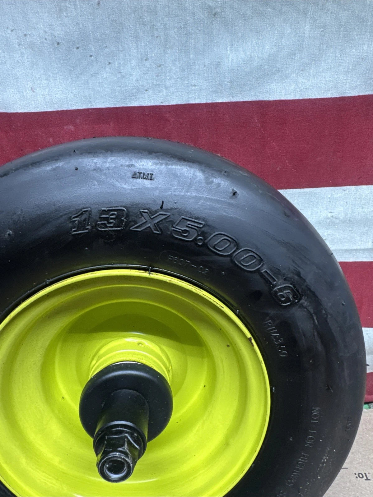 Front Wheel with Tire for Ryobi Z42Li 80v Zero Turn Mower + Axel & Spacers