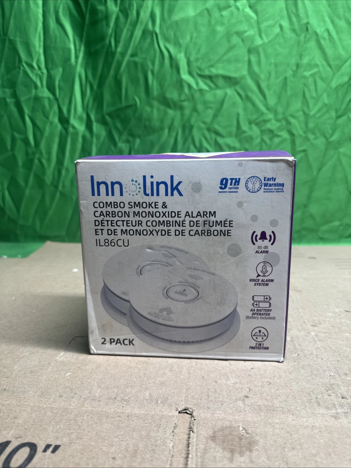 Innolink Smoke and CO Detectors with Voice Alert Battery Powered Sensor (2-Pack)