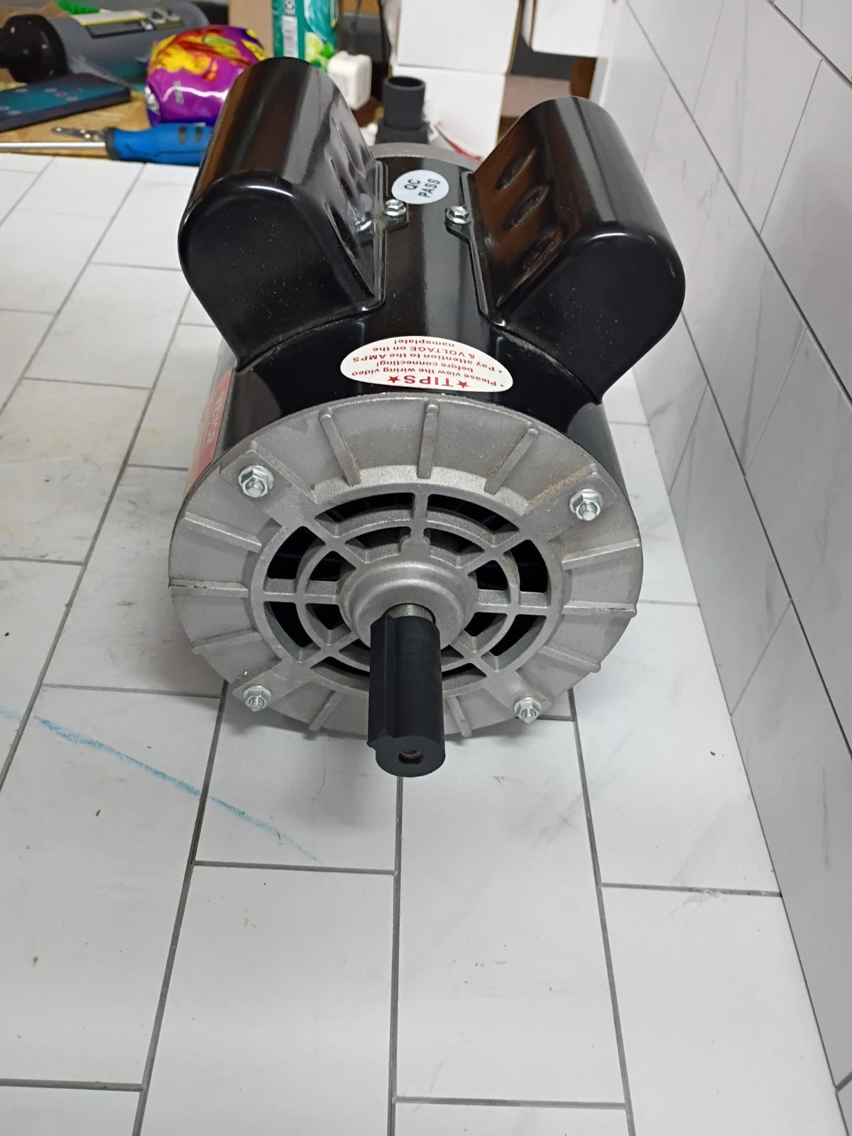 VEVOR 1.5HP Electric Motor 3450 rpm AC 115V/230V Air Compressor Motor, New OB
