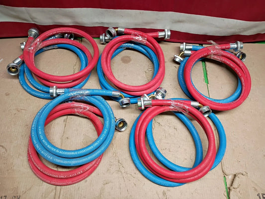 5PK Everbilt 1004 061 203 Rubber Washing Machine Hoses 4ft 3/4" FHT x 3/4" FHT,