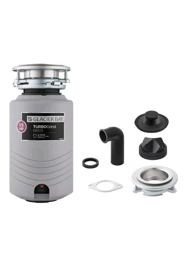 Glacier Bay TurboGrind GB333 1/3 Hp Garbage Disposal with Power Cord OB