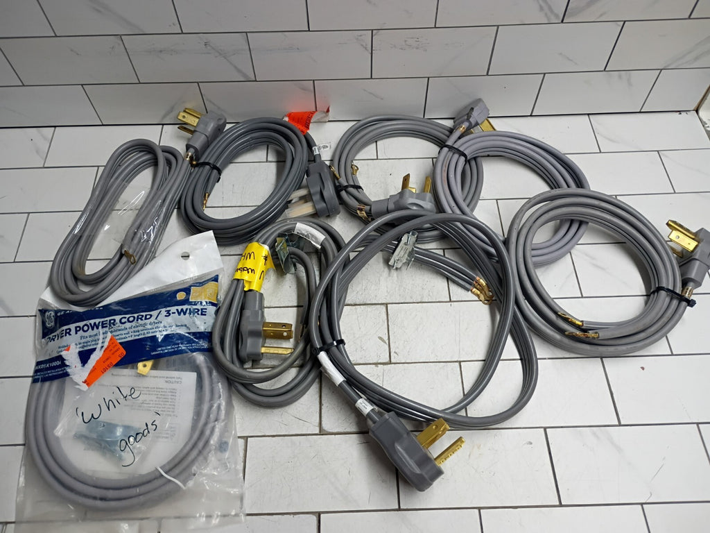 (8 Pack) Electric Dryer Cord 3-Wire 30 Amp 6ft" Open Box